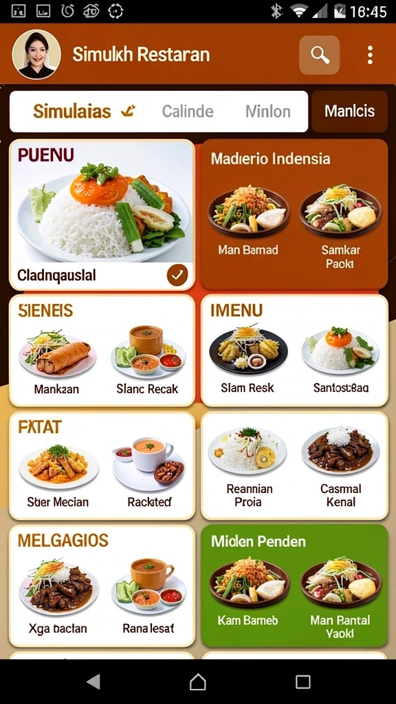 udintogel - Tampilan antarmuka yang user-friendly dan modern.